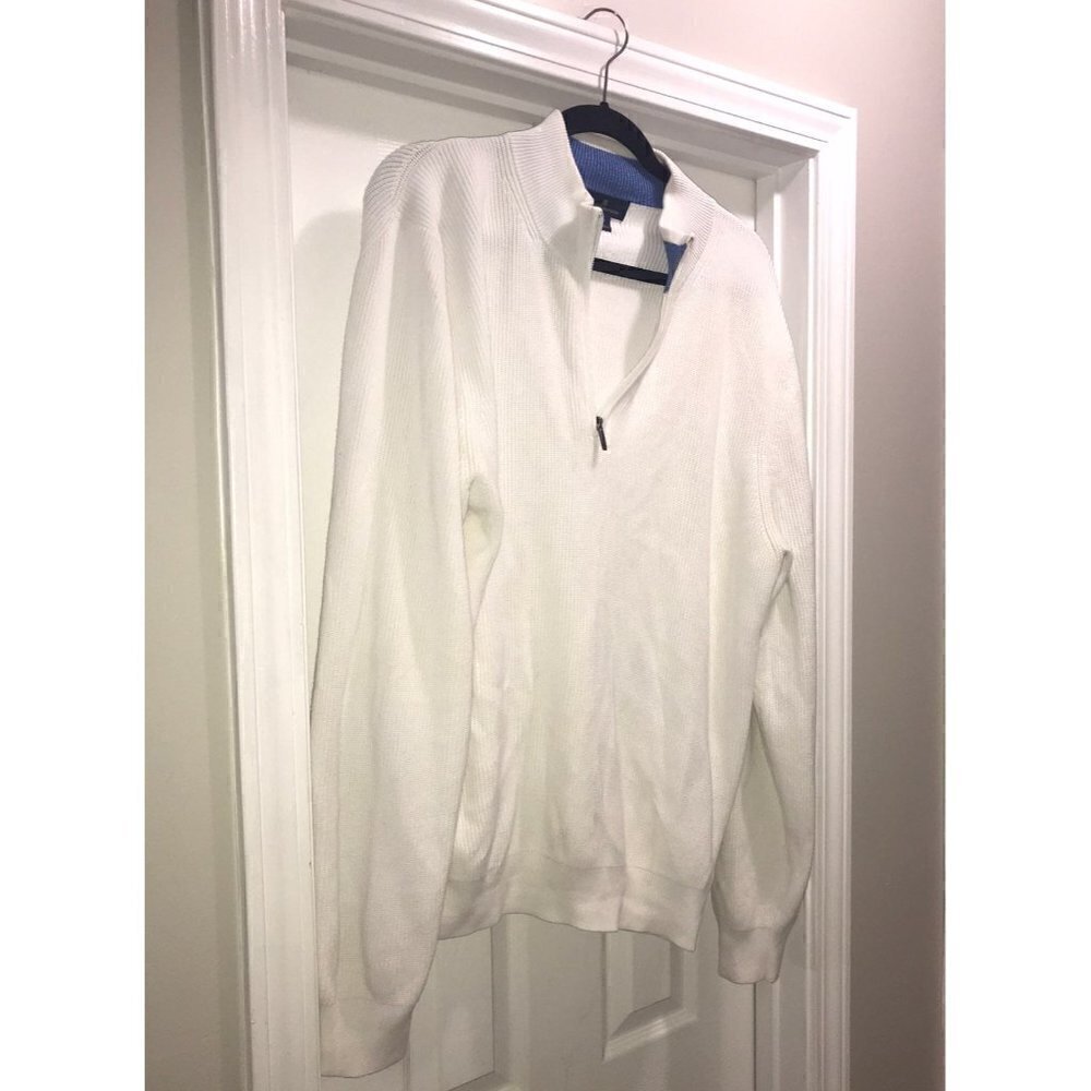 BROOKS brothers ribbed 1/2 zip sweater